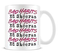 Pyramid International Ed Sheeran Coffee Mug with Bad Habits Repeat Design in Presentation Gift Box 11oz - Official Merchandise