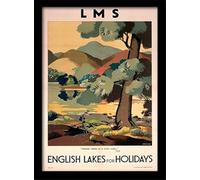 Pyramid International English Lakes for Holidays Framed Print Memorabilia, Multi-Colour, 30 x 40 x 1.3 cm