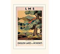 Pyramid International English Lakes For Holidays Mounted Print Memorabilia, Multi-Colour, 30 x 40 x 1.3 cm