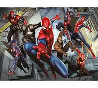 Pyramid International "Evolution Skyline Spider-Man Canvas Print, Multi-Colour, 60 x 80 x 1.3 cm