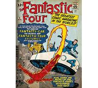 Pyramid International Fantastic Four Marvel Comics Canvas Print, Multi-Colour, 30 x 40 cm