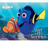 Pyramid International "Finding Dory Just Keep Swimming Canvas Print, Multi-Colour, 40 x 50 x 1.3 cm