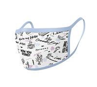 Pyramid International Friends (Phrases) Face Covering, White, One Size