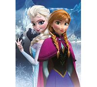 Pyramid International "Frozen Anna & Elsa Canvas Print, Multi-Colour, 30 x 40 x 1.3 cm
