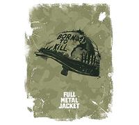 Pyramid International Full Metal Jacket (Helmet) -Canvas Print 60 x 80cm, Wood, Multi-Colour, 45 x 76 x 1.3 cm