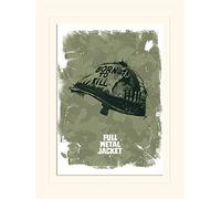 Pyramid International Full Metal Jacket (Helmet) -Mounted Print Memorabilia 30 x 40cm, Paper, Multi-Colour, 45 x 76 x 1.3 cm
