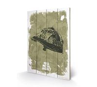 Pyramid International Full Metal Jacket (Helmet) -Wood Print 40 x 59cm, Multi-Colour, 40 x 59 x 1.3 cm