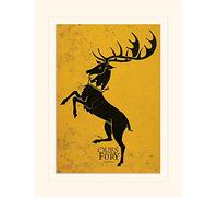 Pyramid International Game of Thrones Baratheon Mounted Print Memorabilia, Multi-Colour, 30 x 40 x 1.3 cm