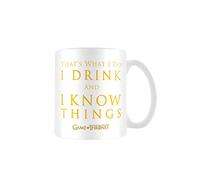 Pyramid International MG25197 Game of Thrones (Drink & Know Things) Mug, Ceramic, 315 milliliters, Colour