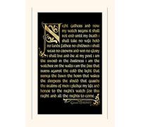 Pyramid International Game of Thrones Season 3 - Nightwatch Oath Mounted Print Memorabilia, Multi-Colour, 30 x 40 x 1.3 cm