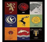 Pyramid International Game Of Thrones (Sigils) 30 x 40cm Collector Print (Framed) 30cm x 40cm, One Size