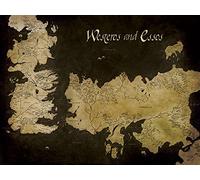 Pyramid International "Game of Thrones Westeros And Essos Antique Map Canvas Print, Cotton, Multi-Colour, 1.80 x 30.00 x 40.00 cm