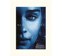 Pyramid International Game of Thrones Winter Is Here - Daenerys Mounted Print Memorabilia, Multi-Colour, 30 x 40 x 1.3 cm