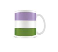 Pyramid International Genderqueer Flag Mug (One Size) (White/Lavender/Green)