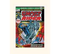 Pyramid International Ghost Rider Wanted Dead & Alive Mounted Print Memorabilia, Multi-Colour, 30 x 40 x 1.3 cm