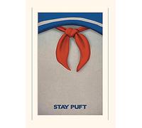 Pyramid International Ghostbusters Stay Puft Mounted Print Memorabilia, Multi-Colour, 30 x 40 x 1.3 cm