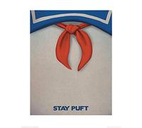 Pyramid International "Ghostbusters Stay Puft Paper Art Print, Multi-Colour, 40 x 50 x 1.3 cm