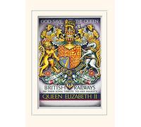 Pyramid International God Save The Queen Mounted Print Memorabilia, Multi-Colour, 30 x 40 x 1.3 cm
