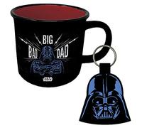 Pyramid International GP85922 Star Wars Darth Vader Ceramic Mug and Woven Keyring Set in Presentation Gift Box, I Am Your Father Design 11oz Capacity, Black/White/Blue