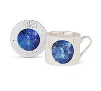 Pyramid International GP86056 Summer Thornton Ceramic Mug Set with Coaster in Presentation Gift Box, Aries Design, 11oz Capacity, Gold,White