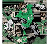 Pyramid International Green Lantern Canvas Print, Multi-Colour, 60 x 60 x 1.3 cm