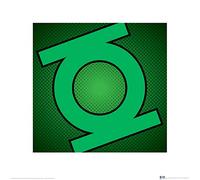 Pyramid International "Green Lantern Symbol DC Comics Art Print, Multi-Colour, 40 x 40 x 1.3 cm