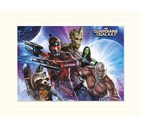 Pyramid International Guardians of The Galaxy Team Mounted Print Memorabilia, Multi-Colour, 30 x 40 x 1.3 cm