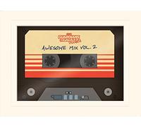 Pyramid International Guardians of The Galaxy Vol. 2 "Awesome Mix Vol. 2" Mounted Print Memorabilia, Multi-Colour, 30 x 40 x 1.3 cm