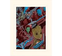 Pyramid International Guardians of The Galaxy Vol. 2 "Galactic Mounted Print Memorabilia, Multi-Colour, 30 x 40 x 1.3 cm