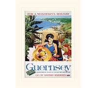 Pyramid International Guernsey Wonderful Holiday Mounted Print Memorabilia, Multi-Colour, 30 x 40 cm