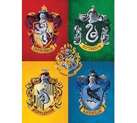 Harry Potter (Colourful Crests) 60x80 Canvas, Multi