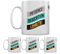 Pyramid International Harry Potter Ceramic Mug with Hufflepuff Badger and Character Traits in Presentation Box - Official Merchandise (Pack of 4)