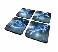 Pyramid International Harry Potter Coasters Set of 4 (Patronus Design) Cork Coasters - Official Merchandise