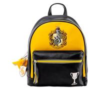 Pyramid International Harry Potter, GRYFFINDOR, HUFFLEPUFF, RAVENCLAW & Dark Arts Fashion Backpack - Luxury Faux Leather, Unique Lining, Matching Zipper Accessory, Inner & Outer Pockets, Bold & Edgy