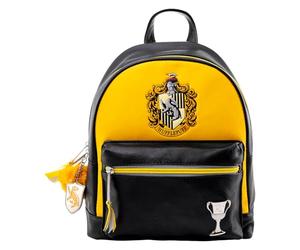 Pyramid International Harry Potter, GRYFFINDOR, HUFFLEPUFF, RAVENCLAW & Dark Arts Fashion Backpack - Luxury Faux Leather, Unique Lining, Matching Zipper Accessory, Inner & Outer Pockets, Bold & Edgy
