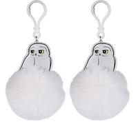 Pyramid International HARRY POTTER Hedwig Keyring or Bag Charm with Pom-Pom - Official Merchandise (Pack of 2)