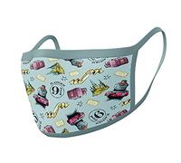 Pyramid International HARRY POTTER Hogwarts Express and Hogwarts School Face Covers, Triple Layer Filtration, 100% Cotton, Machine Washable, Pack of 2 - Official Merchandise Multi , 12 , GP85571