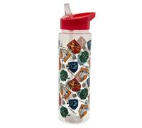 Pyramid International HARRY POTTER Hogwarts House Crests Clear Plastic Water Bottle 540ml - Official Merchandise