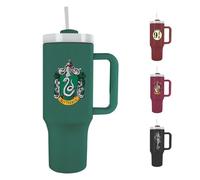 Pyramid International Harry Potter Slytherin 40oz/1200ML Tumbler with Straw and Lid, Advanced Double-Wall Vacuum Insulation, Ensures Cold Drinks Stay Cold to 11 Hours, Hot for Up to 7 Hours, BPA-Free