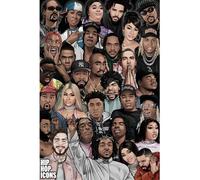 Pyramid International Hip Hop Icons Canvas Multicoloured (80.5Cm X 60.5Cm X 4Cm)