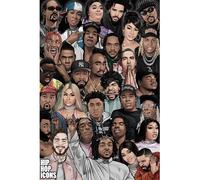 Pyramid International Hip Hop Icons Poster in Black Pyramid International Black