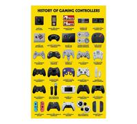 Pyramid International History Of Gaming Controllers Maxi Poster Pyramid International Multicolor