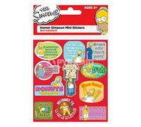 Pyramid International Homer Simpson Cartoon Sticker Sheet, Yellow, Matte, Single Use, Walls, Vehicles, Smooth Surfaces