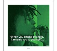 Pyramid International "i.Quote - Herb Bob Marley Art Print, Multi-Colour, 40 x 40 x 1.3 cm