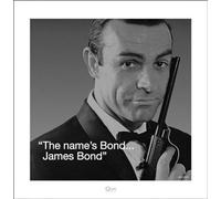 Pyramid International "i.Quote James Bond Art Print, Multi-Colour, 40 x 40 x 1.3 cm