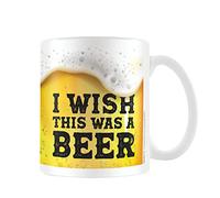 Pyramid International I Wish This Was Beer Mug (One Size) (Gold/White/Black)