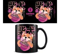 Pyramid International Ilustrata Mug (Shiba Noodles Design) 11oz Ceramic Coffee Mug, Cups and Coffee Mugs for Men and Mugs for Women - Official Merchandise