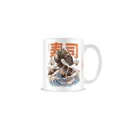Pyramid International Ilustrata Mug (Sushi Dragon Design) 11oz Ceramic Coffee Mug, Mugs for Women and Mugs for Men - Official Merchandise