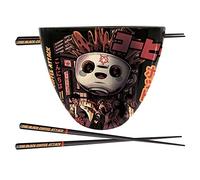 Pyramid International Ilustrata Ramen Bowl Set with Chopsticks (Black Coffee Design) in Presentation Gift Box - Official Merchandise