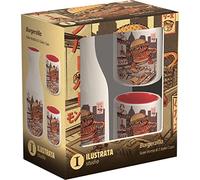 Pyramid International Ilustrata Sake Drinking Set (Burgerzilla Design) in Presentation Gift Box - Official Merchandise
